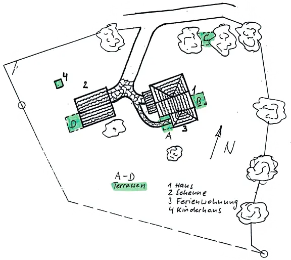 Lageplan des Anwesens